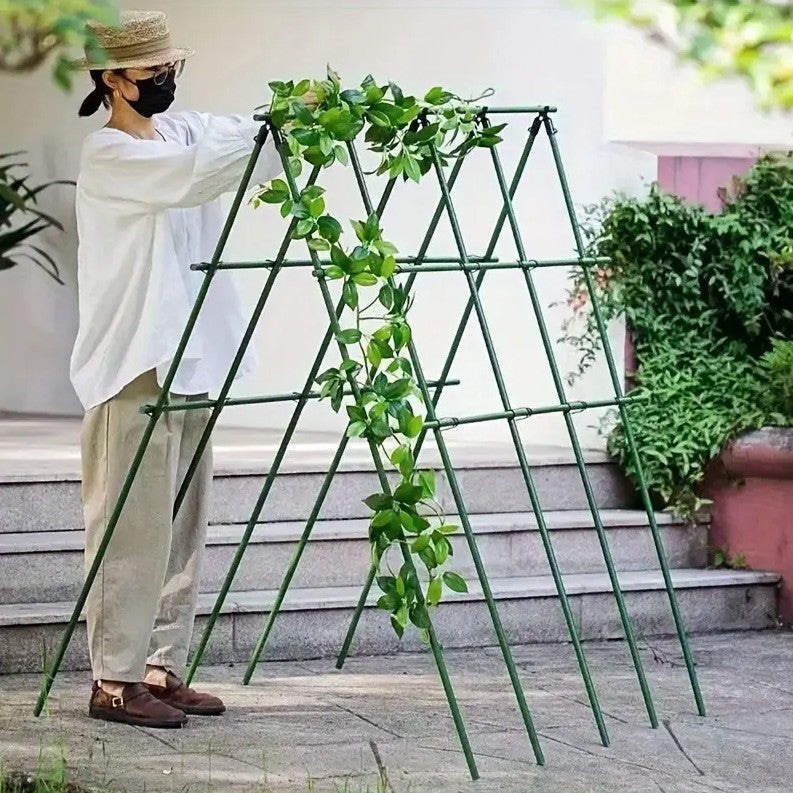 Set suporturi pentru gradina, Zola, 18 araci pentru sustinerea plantelor, lungime 60 cm, diametru 0.8 cm, PVC, accesorii montare incluse, verde Set suporturi pentru gradina, Zola, 18 araci pentru sustinerea plantelor, lungime 60 cm, diametru 0.8 cm, PVC, accesorii montare incluse, verde